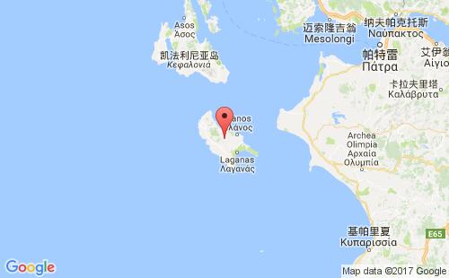 赞特港港口位置