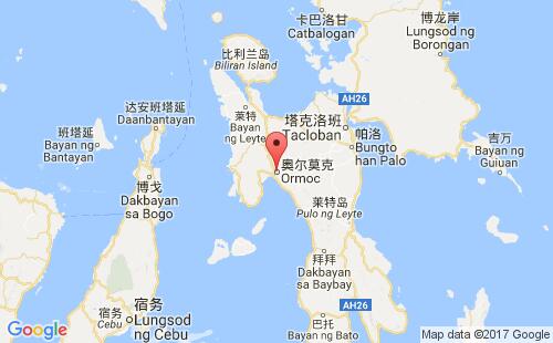 奥尔莫克港港口位置