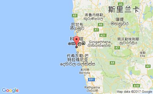 科伦坡港港口位置