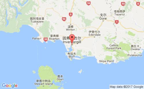 因弗卡吉尔港港口位置