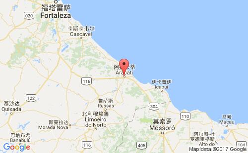 阿拉卡蒂港港口位置