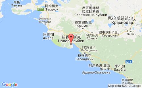 新罗西斯克港港口位置