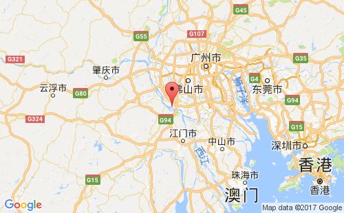 九江,佛山港港口位置