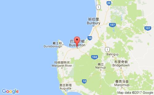 巴瑟尔顿港港口位置