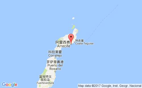 阿雷西费港港口位置