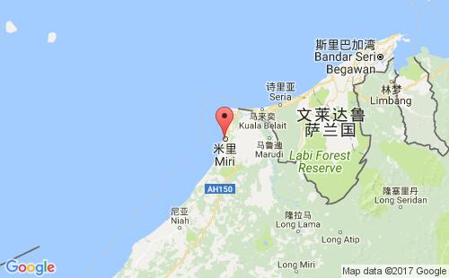 米里港港口位置