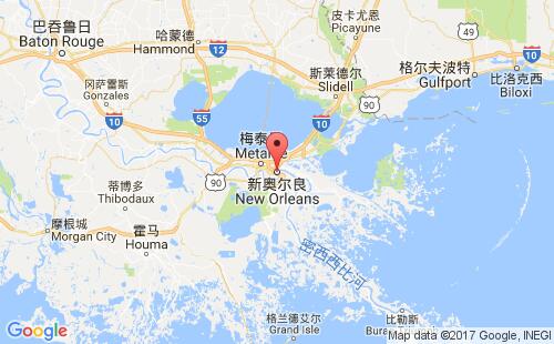 新奥尔良港港口位置