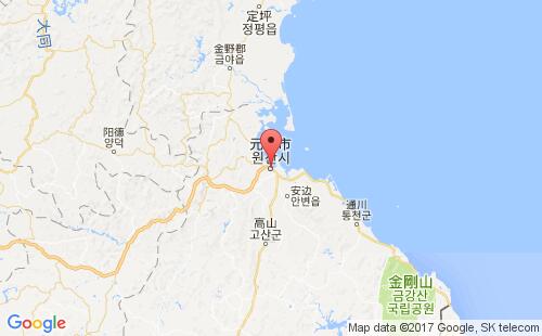 元山港港口位置