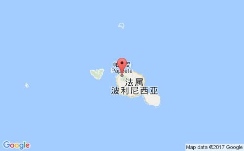 帕皮提港港口位置