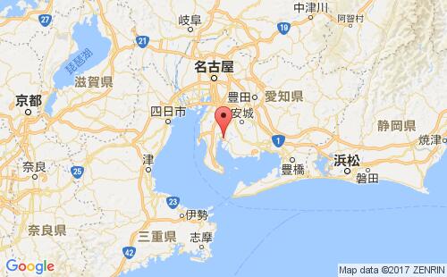 衣浦港港口位置