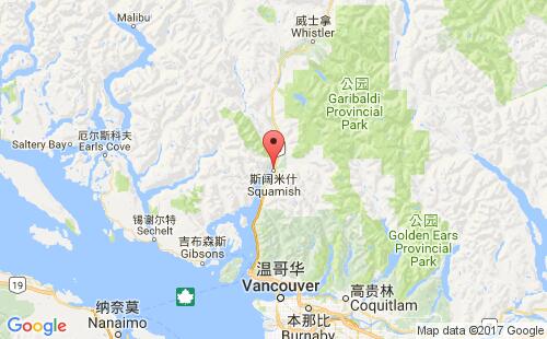斯阔米什港港口位置