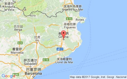赫罗纳港港口位置