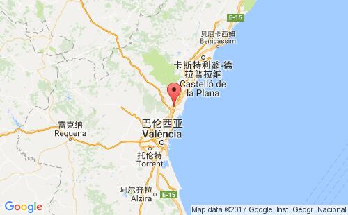 萨贡托港港口位置