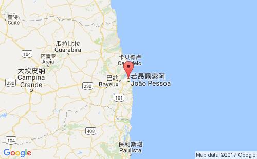 若昂佩索阿港港口位置