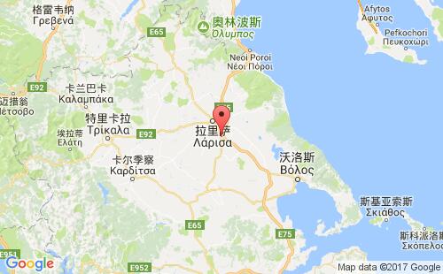哈尔基斯港港口位置