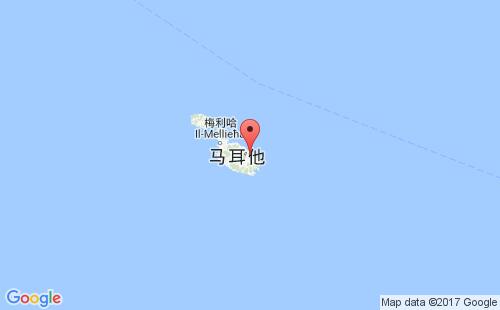 瓦莱塔港港口位置