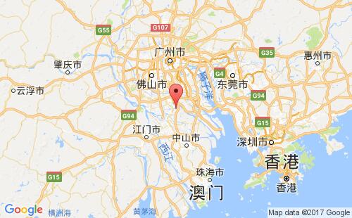 容奇,顺德港港口位置