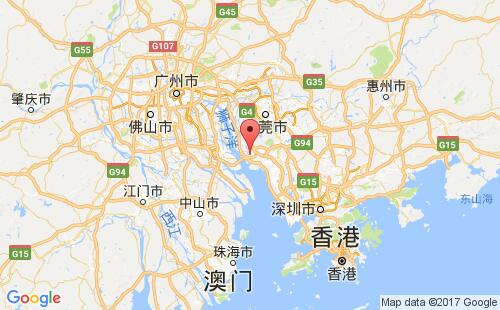 虎门,东莞港港口位置