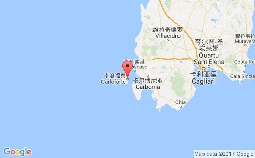 卡洛福泰港港口位置