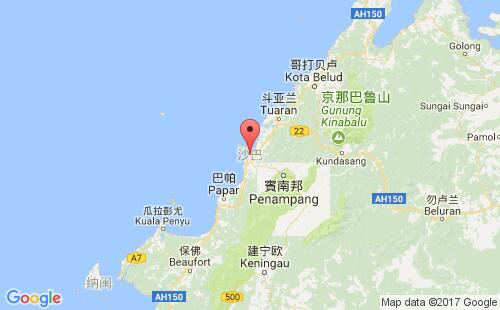 沙巴港港口位置