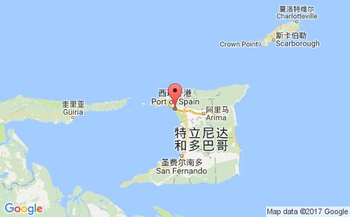 西班牙港港港口位置